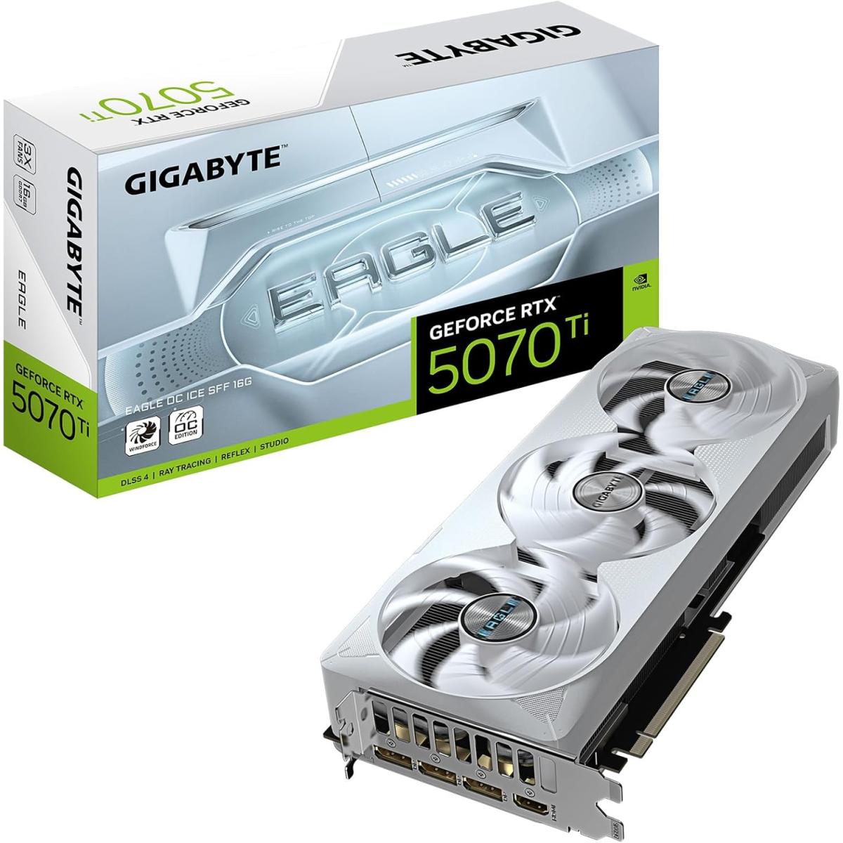 GIGABYTE GeForce RTX 5070 Ti EAGLE OC ICE SFF 16GB GDDR7- Graphics Card