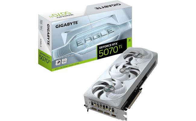 GIGABYTE GeForce RTX 5070 Ti EAGLE OC ICE SFF 16GB GDDR7- Graphics Card
