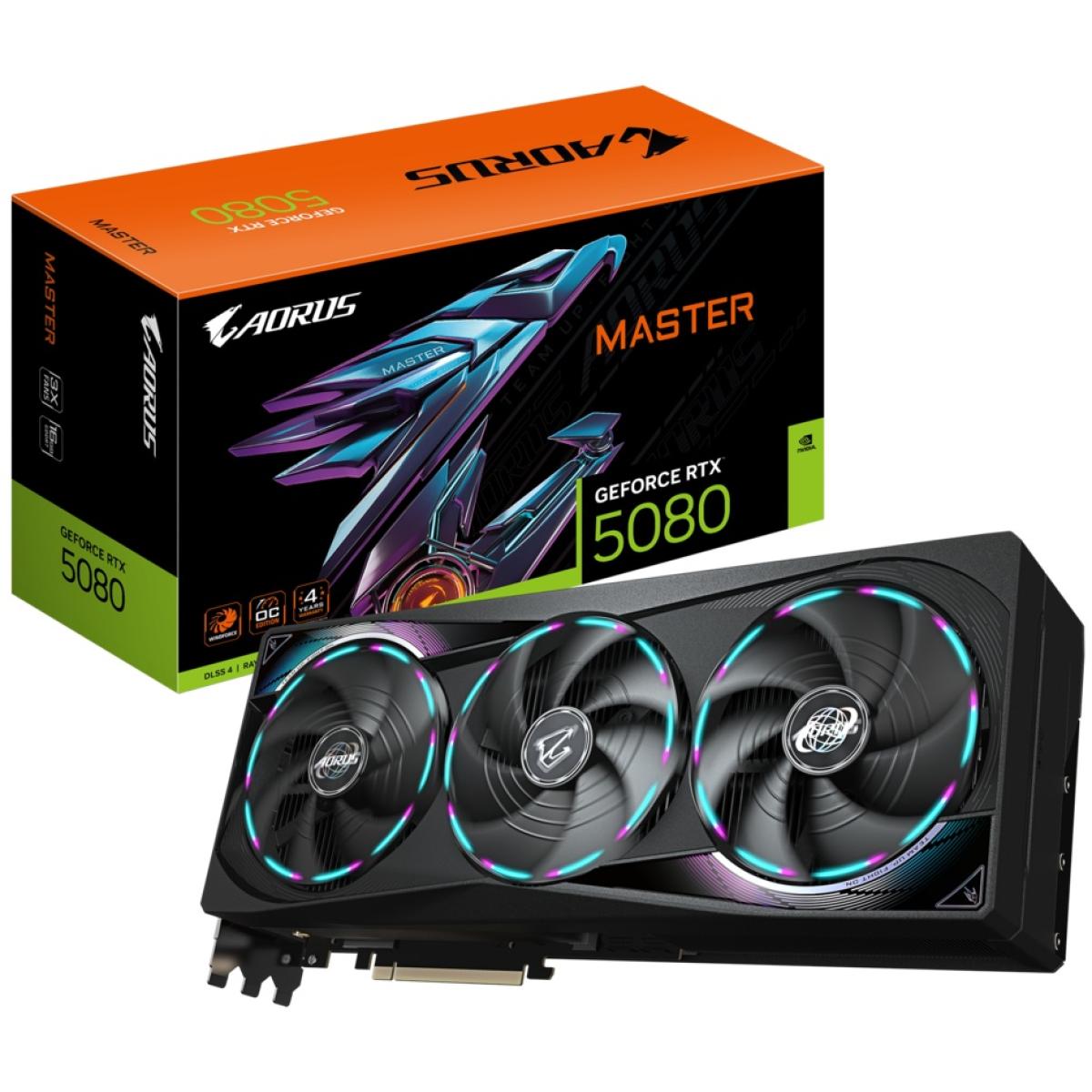 GIGABYTE AORUS GeForce RTX 5080 MASTER 16GB GDDR7- Graphics Card