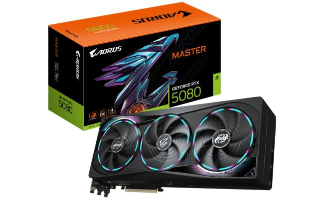 GIGABYTE AORUS GeForce RTX 5080 MASTER 16GB GDDR7- Graphics Card