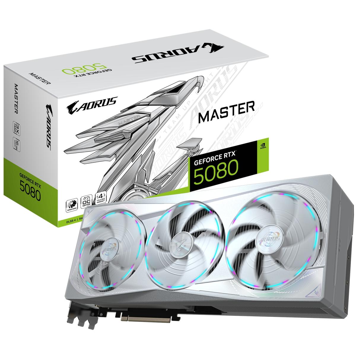 GIGABYTE AORUS GeForce RTX 5080 MASTER ICE 16GB GDDR7- Graphics Card