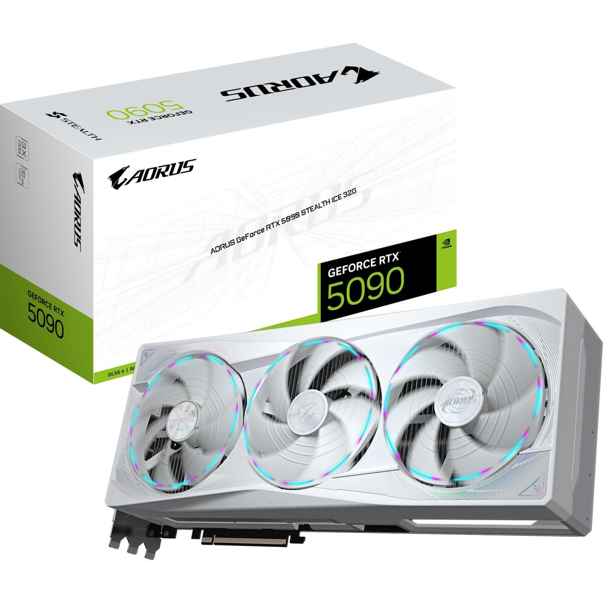 GIGABYTE AORUS GeForce RTX 5090 MASTER STEALTH ICE 32GB GDDR7 - Graphics Card
