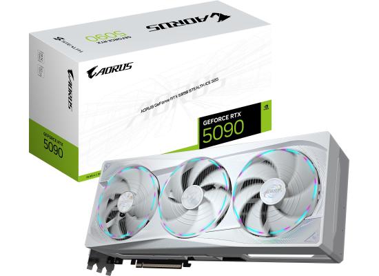 GIGABYTE AORUS GeForce RTX 5090 MASTER STEALTH ICE 32GB GDDR7 - Graphics Card