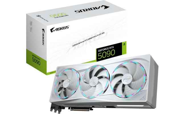 GIGABYTE AORUS GeForce RTX 5090 MASTER STEALTH ICE 32GB GDDR7 - Graphics Card