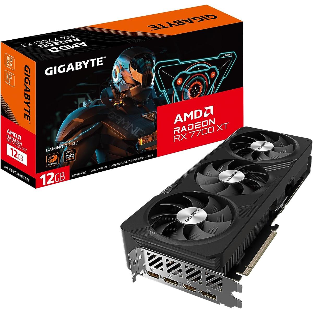 GIGABYTE AMD Radeon RX 7700 XT GAMING OC 12GB GDDR6 - Graphics Card