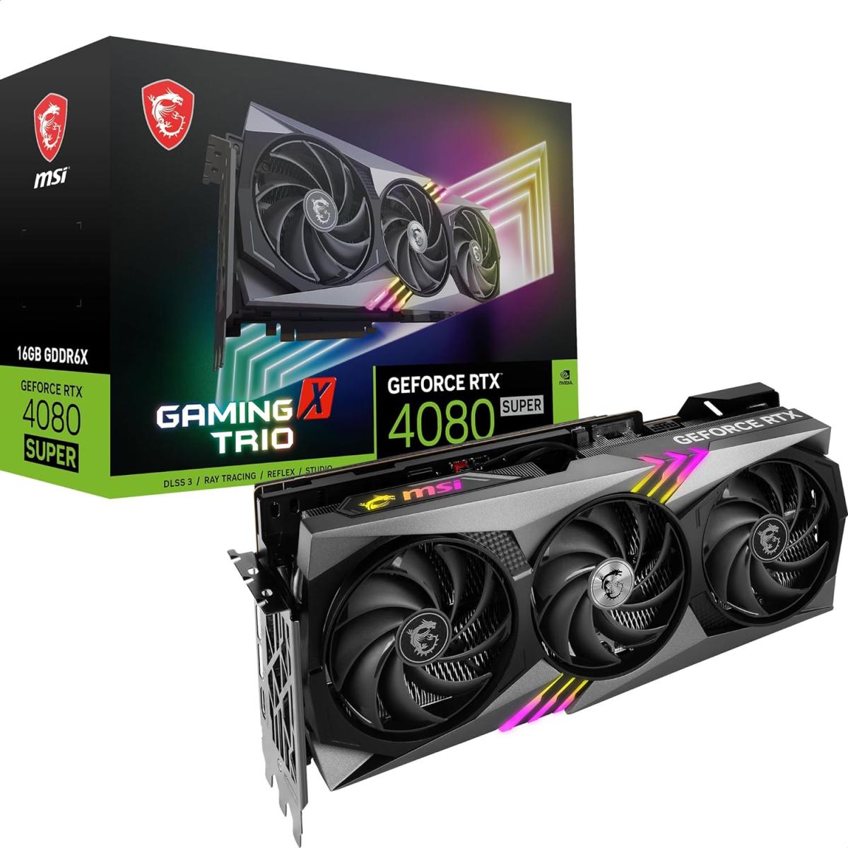 MSI GeForce RTX 4080 SUPER GAMING X TRIO 16GB GDDR6X - Graphics Card