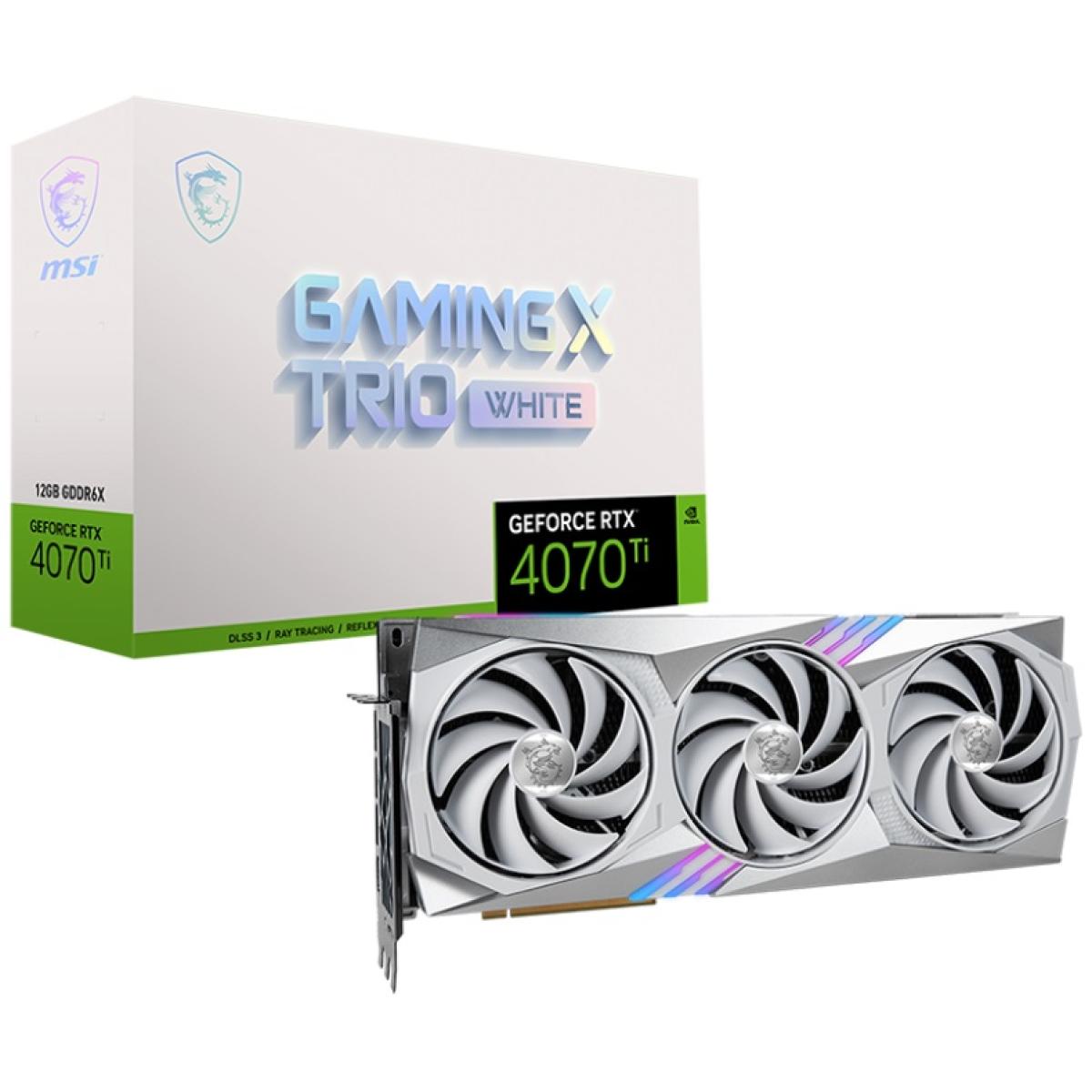 MSI GeForce RTX 4070 Ti GAMING X TRIO WHITE 12GB GDDR6X - Graphics Card