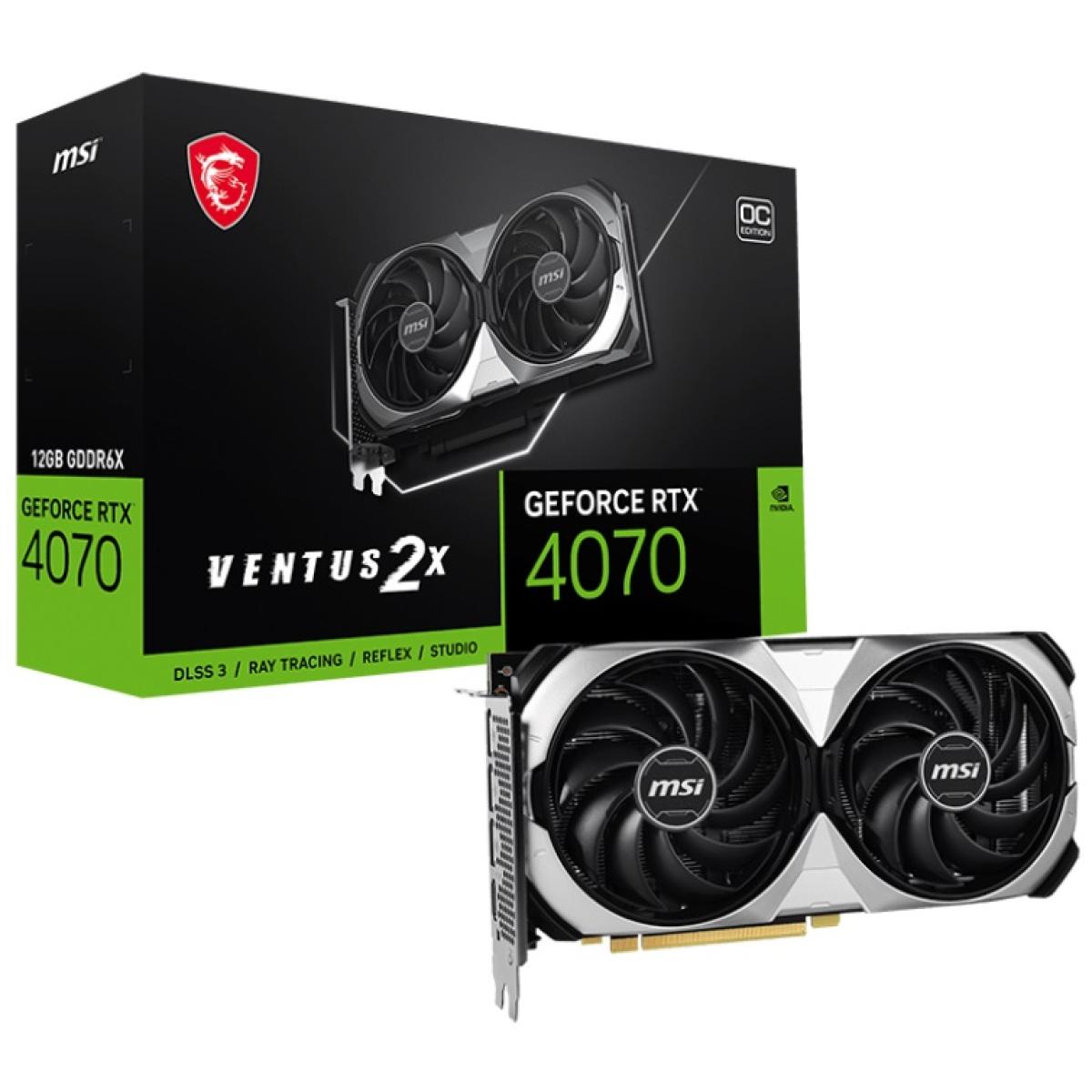 MSI GeForce RTX 4070 VENTUS 2X 12GB OC GDDR6X - Graphics Card