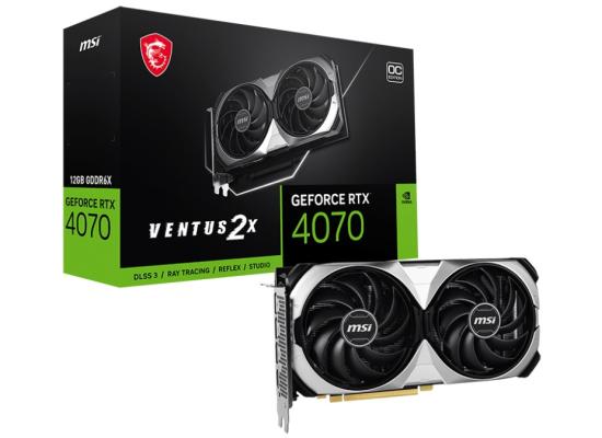 MSI GeForce RTX 4070 VENTUS 2X 12GB OC GDDR6X - Graphics Card