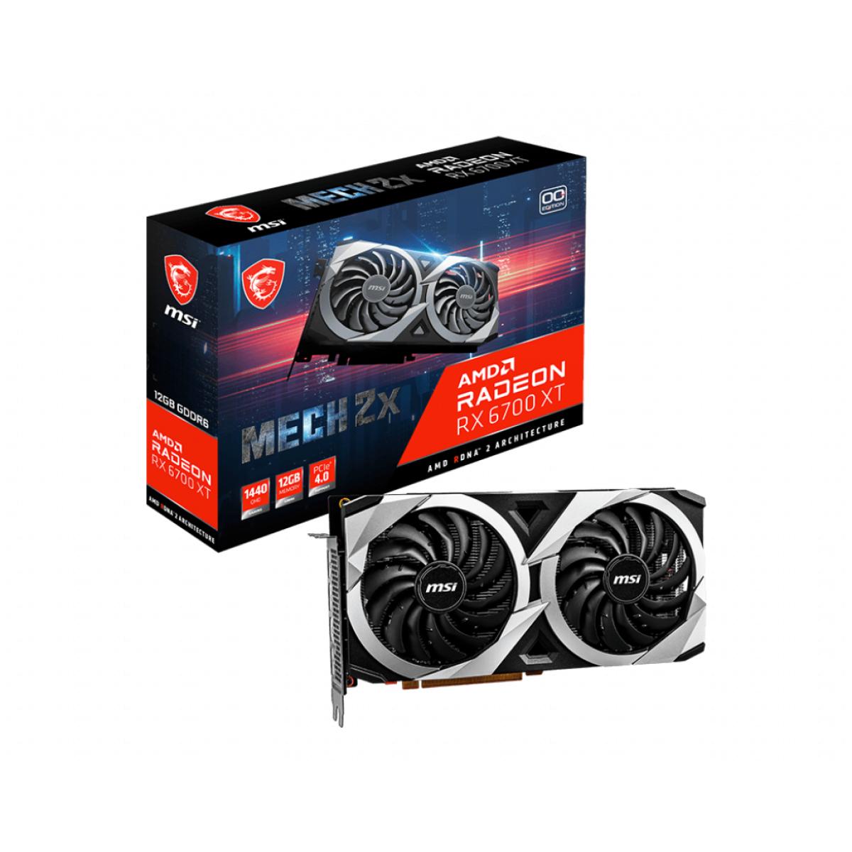 MSI AMD Radeon™ RX 6700 XT MECH 2X 12G GDDR6 OC - Graphics Card