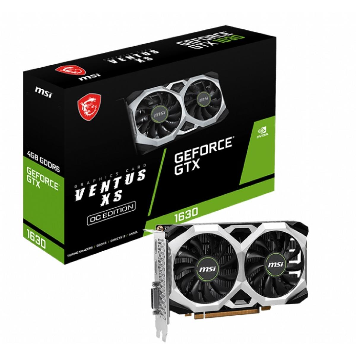 MSI GeForce® GTX 1630 VENTUS XS 4G OC GDDR6-Graphics Card