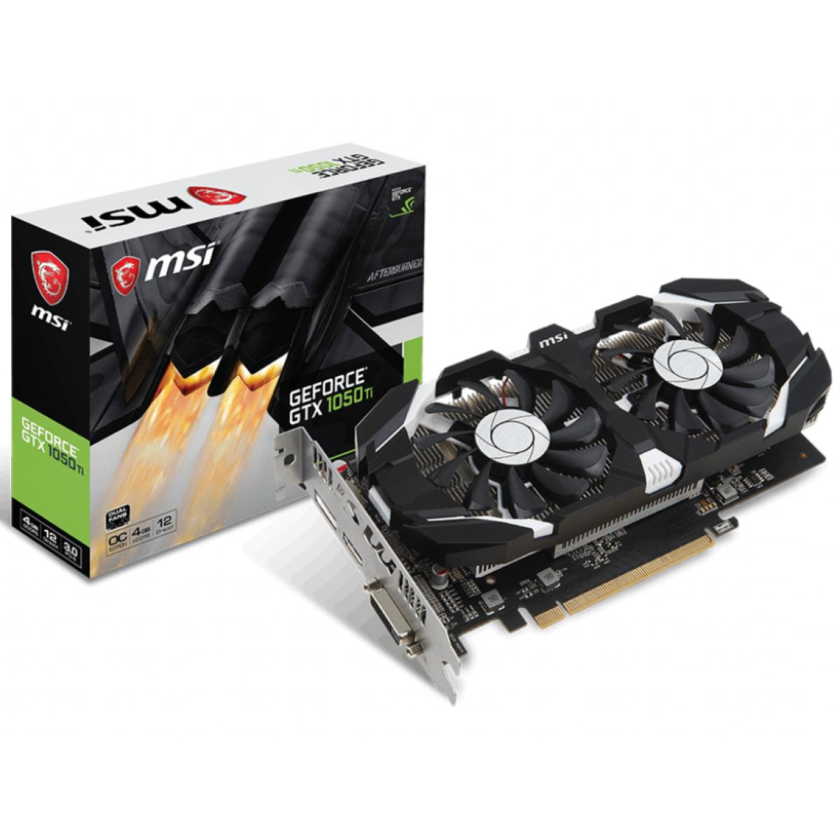 MSI GTX 1050Ti OC Edition 4GB GDDR5 - Graphics Card
