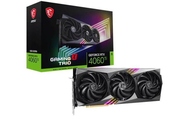 MSI GeForce RTX 4060 Ti GAMING X TRIO 8GB GDDR6 - Graphics Card