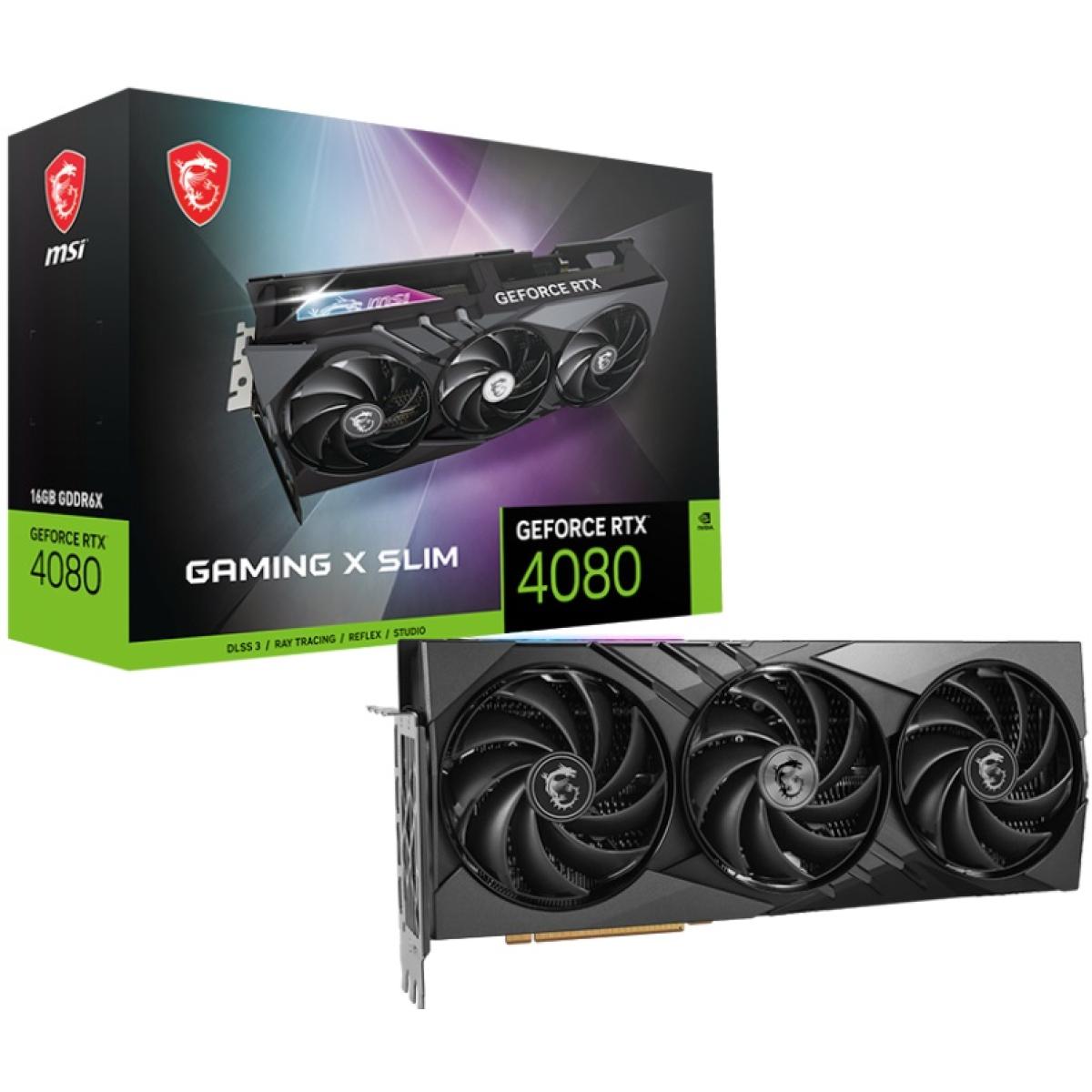 MSI GeForce RTX 4080 GAMING X SLIM 16GB GDDR6X - Graphics Card