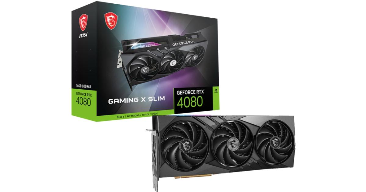 MSI GeForce RTX 4080 GAMING X SLIM 16GB GDDR6X - Graphics Card | MSI ...