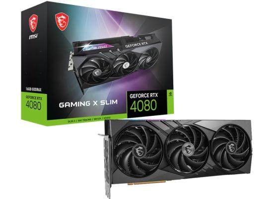 MSI GeForce RTX 4080 GAMING X SLIM 16GB GDDR6X - Graphics Card