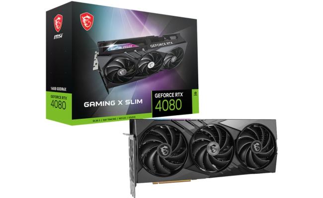 MSI GeForce RTX 4080 GAMING X SLIM 16GB GDDR6X - Graphics Card