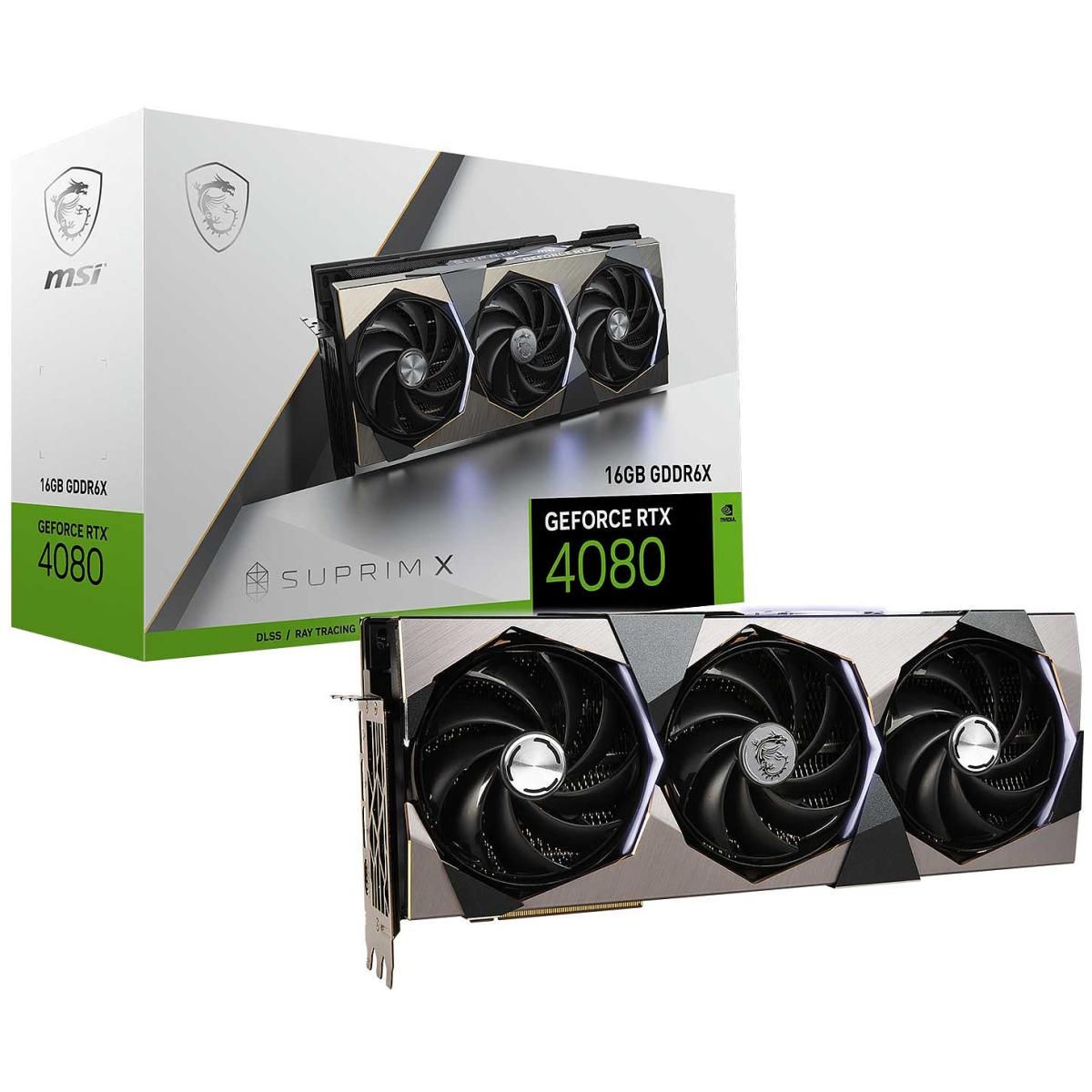 MSI GeForce RTX 4080 SUPRIM X 16GB GDDR6X - Graphics Card