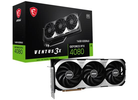 MSI GeForce RTX 4080 VENTUS 3X OC 16GB GDDR6X - Graphics Card