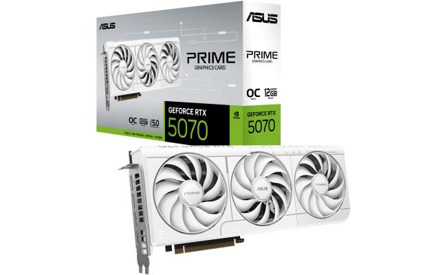 ASUS PRIME Gaming GeForce RTX 5070 White OC Edition 12GB GDDR7 - Graphics Card