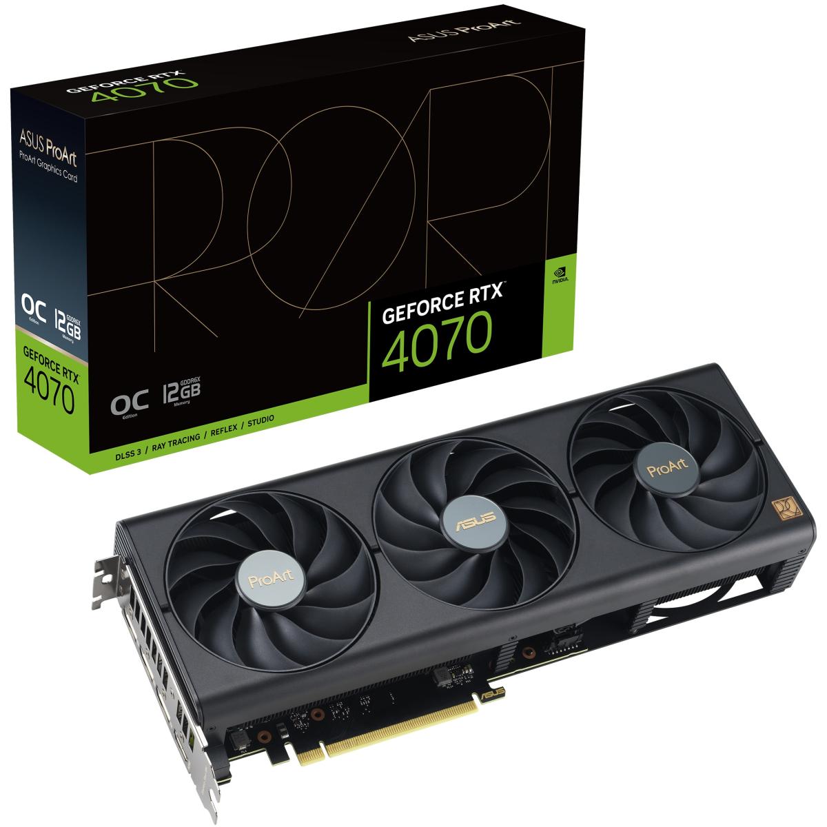 ASUS ProArt GeForce RTX 4070 OC Edition 12GB GDDR6X - Graphics Card