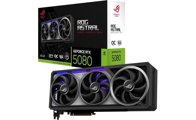 ASUS ROG Astral GeForce RTX 5080 16GB GDDR7 OC Edition - Graphics Card ASUS ROG Astral GeForce RTX 5080 16GB GDDR7 OC Edition - Graphics Card