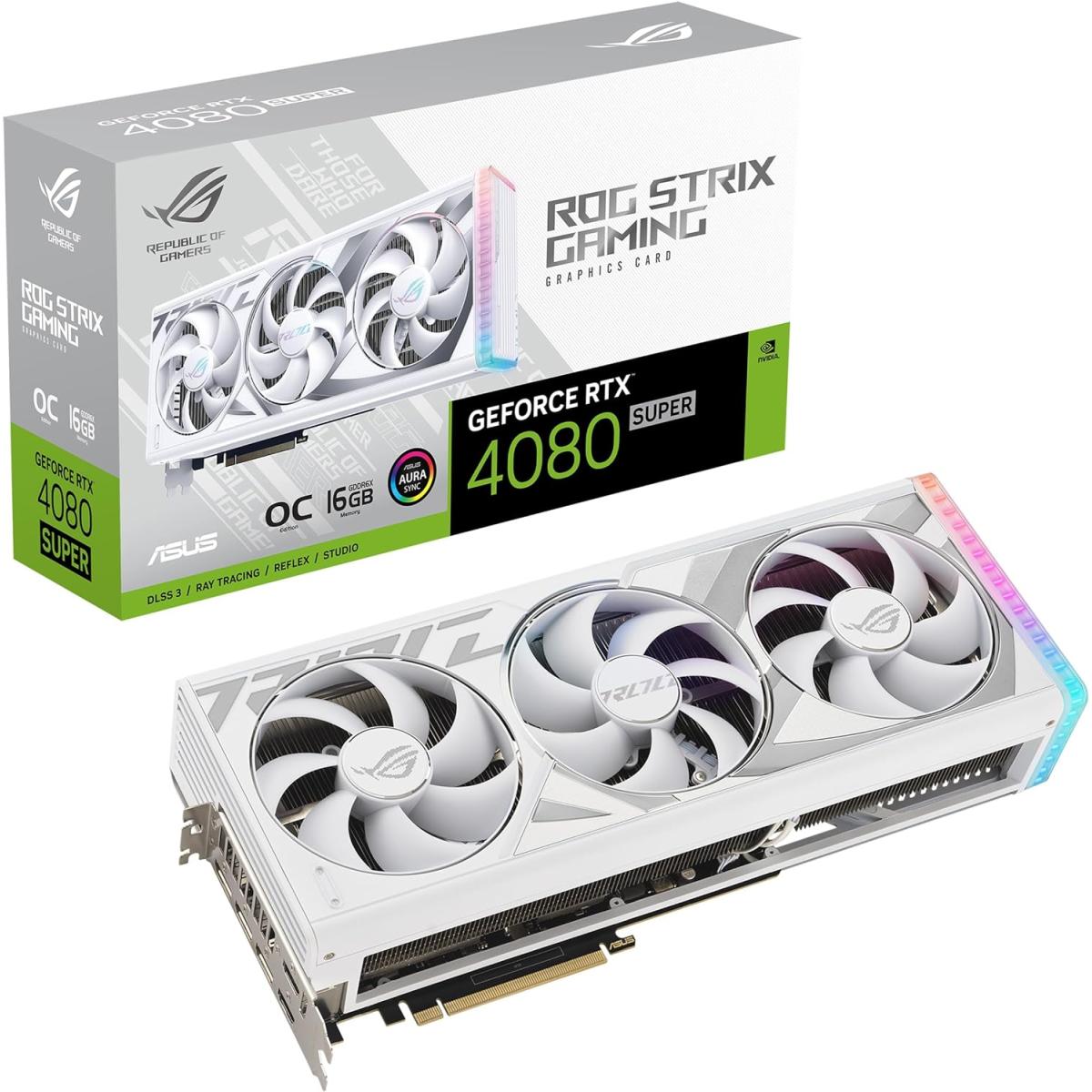 ASUS ROG Strix GeForce RTX 4080 SUPER White OC Edition 16GB GDDR6X - Graphics Card