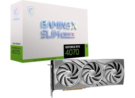MSI GeForce RTX 4070 GAMING X SLIM WHITE 12GB GDDR6X - Graphics Card