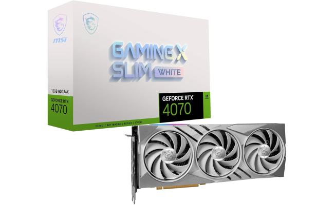 MSI GeForce RTX 4070 GAMING X SLIM WHITE 12GB GDDR6X - Graphics Card