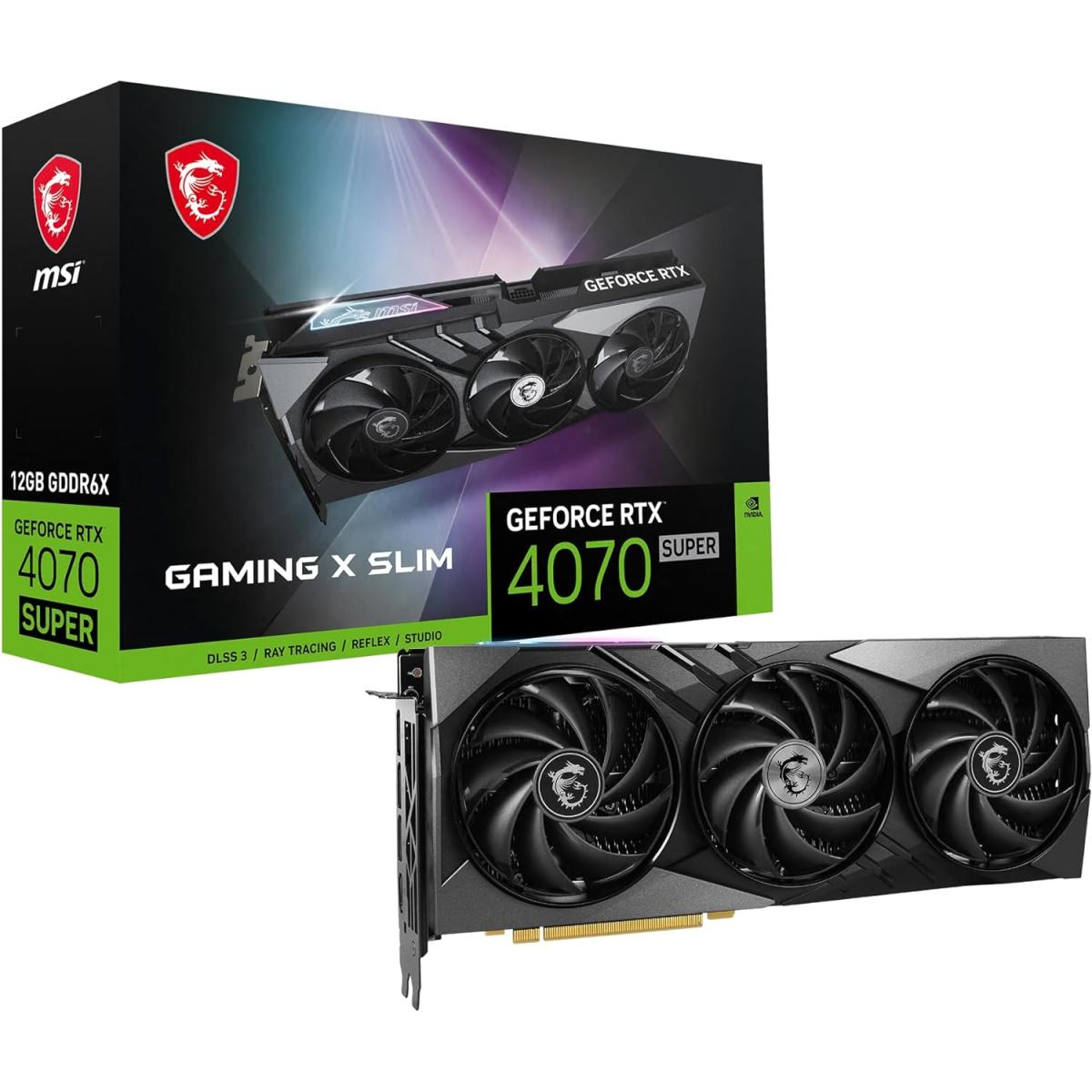 MSI GeForce RTX 4070 SUPER GAMING X SLIM 12GB GDDR6X - Graphics Card