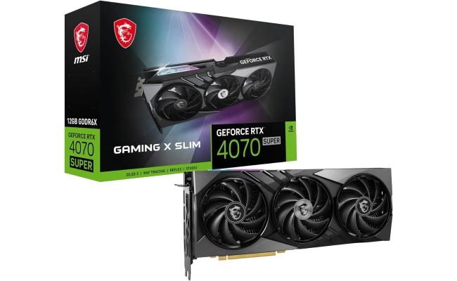 MSI GeForce RTX 4070 SUPER GAMING X SLIM 12GB GDDR6X - Graphics Card