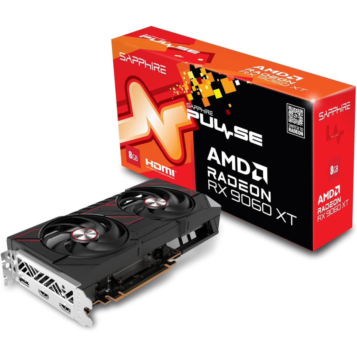SAPPHIRE PULSE AMD RADEON RX 9060 XT 8GB GDDR6 - Graphics Card