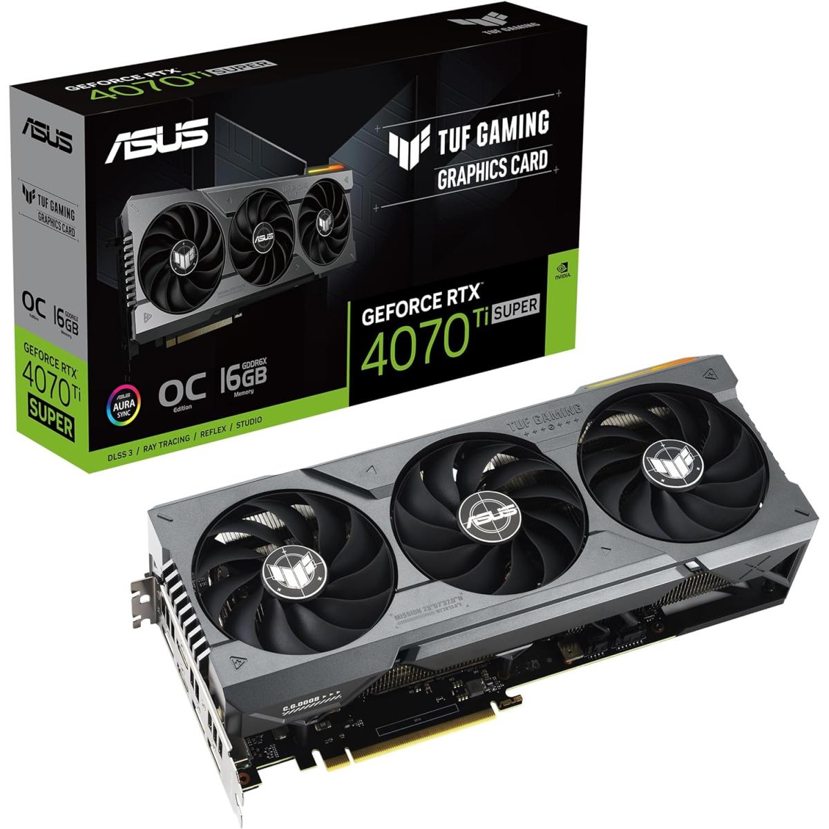 ASUS TUF Gaming GeForce RTX 4070 Ti SUPER OC Edition 16GB GDDR6X - Graphics Card
