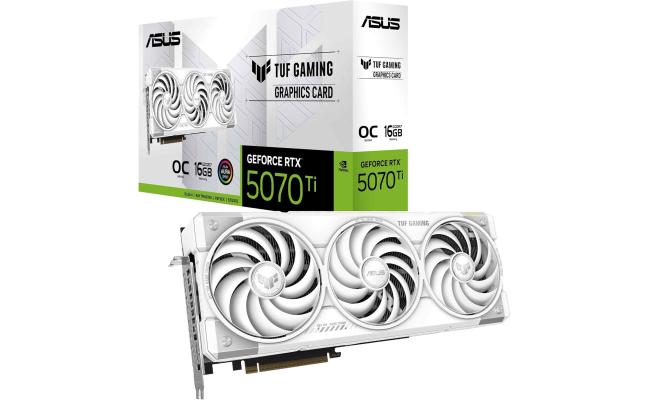 ASUS TUF Gaming GeForce RTX 5070 Ti 16GB GDDR7 White OC Edition - Graphics Card