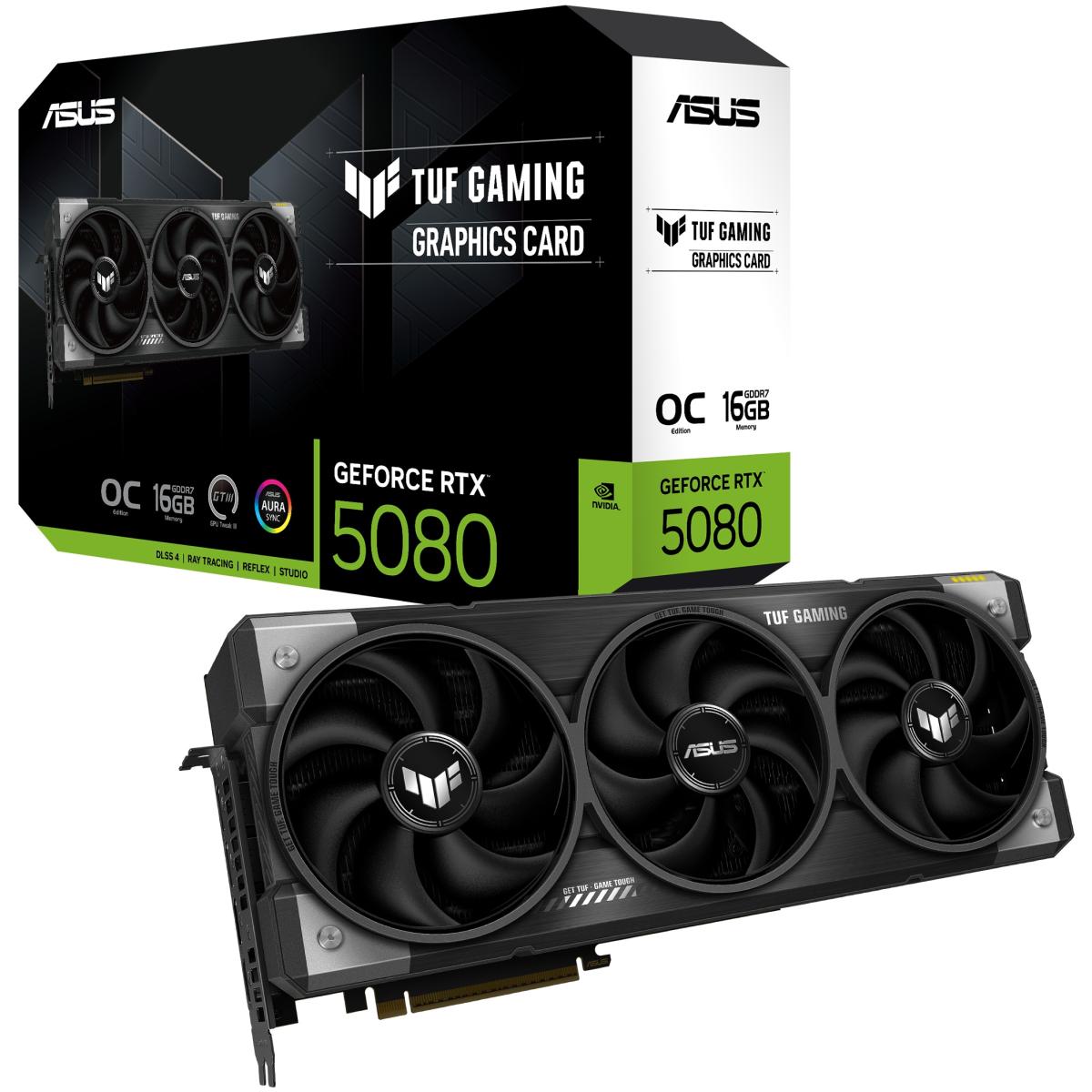ASUS TUF Gaming GeForce RTX 5080 16GB GDDR7 OC Edition - Graphics Card