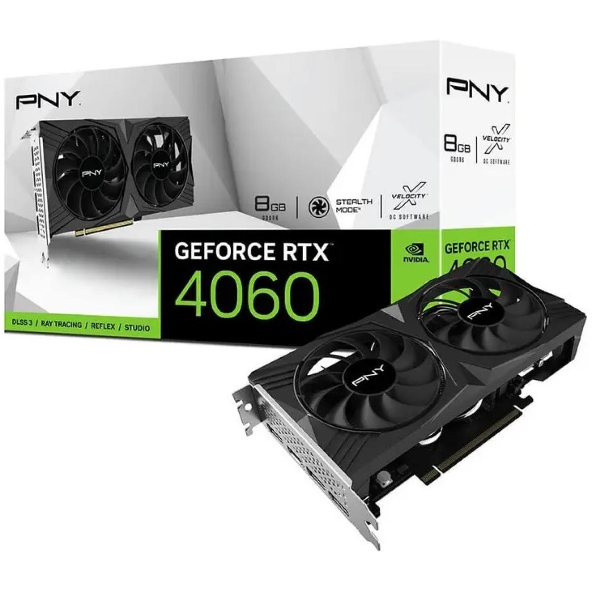 PNY GeForce RTX 4060 8GB VERTO Dual Fan 8GB GDDR6 - Graphics Card