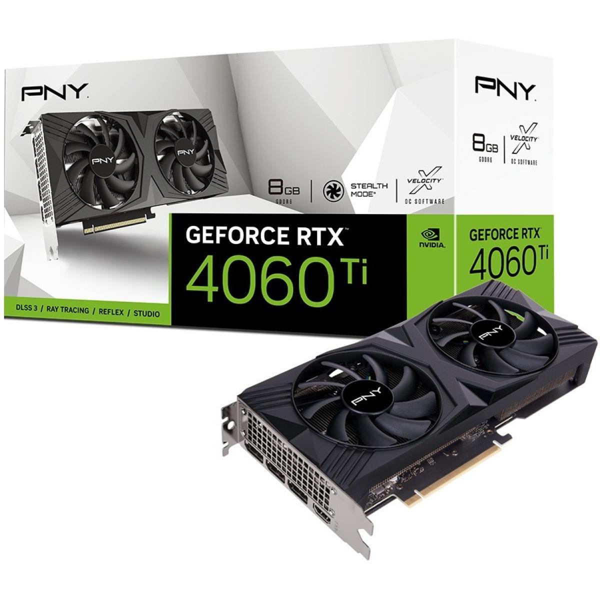 PNY GeForce RTX 4060 Ti 8GB VERTO Dual Fan 8GB GDDR6 - Graphics Card