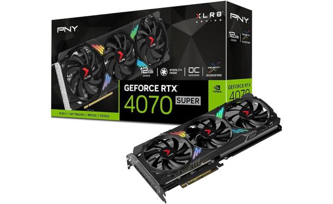 PNY GeForce RTX 4070 SUPER 12GB XLR8 Gaming VERTO EPIC-X RGB™ OC Triple Fan - Graphics Card