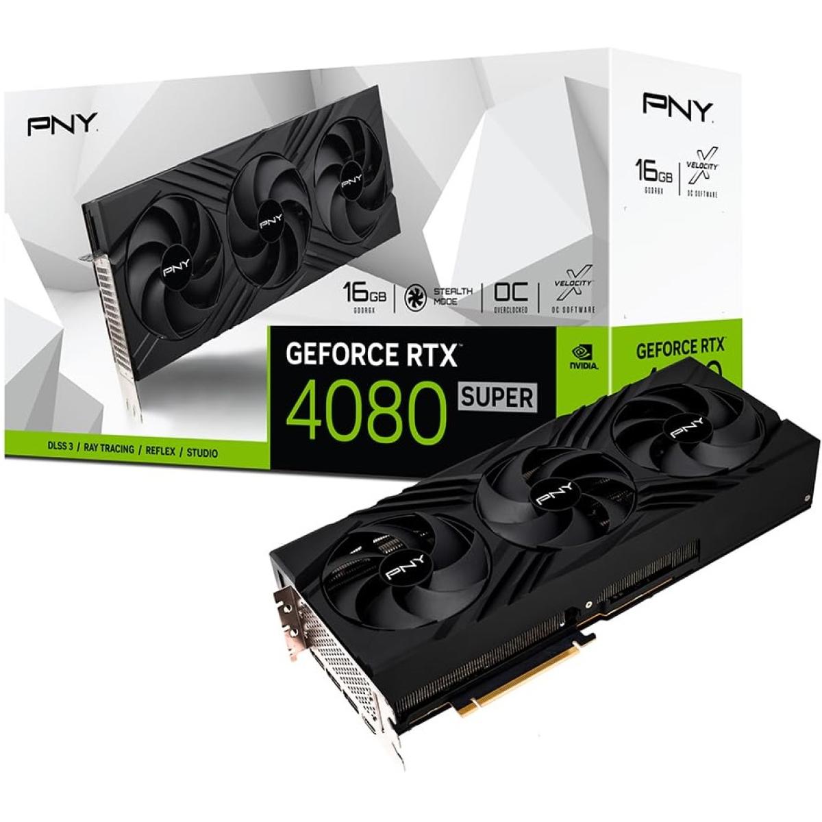 PNY GeForce RTX 4080 SUPER 16GB VERTO OC Triple Fan - Graphics Card