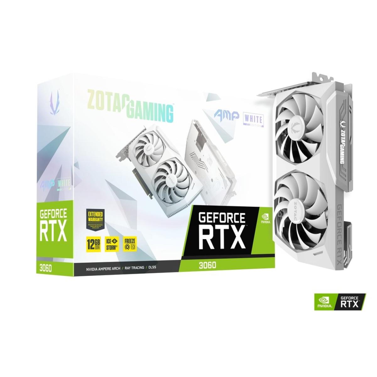 ZOTAC GAMING GeForce RTX 3060 AMP White Edition 12GB GDDR6 (LHR) - Graphics Card