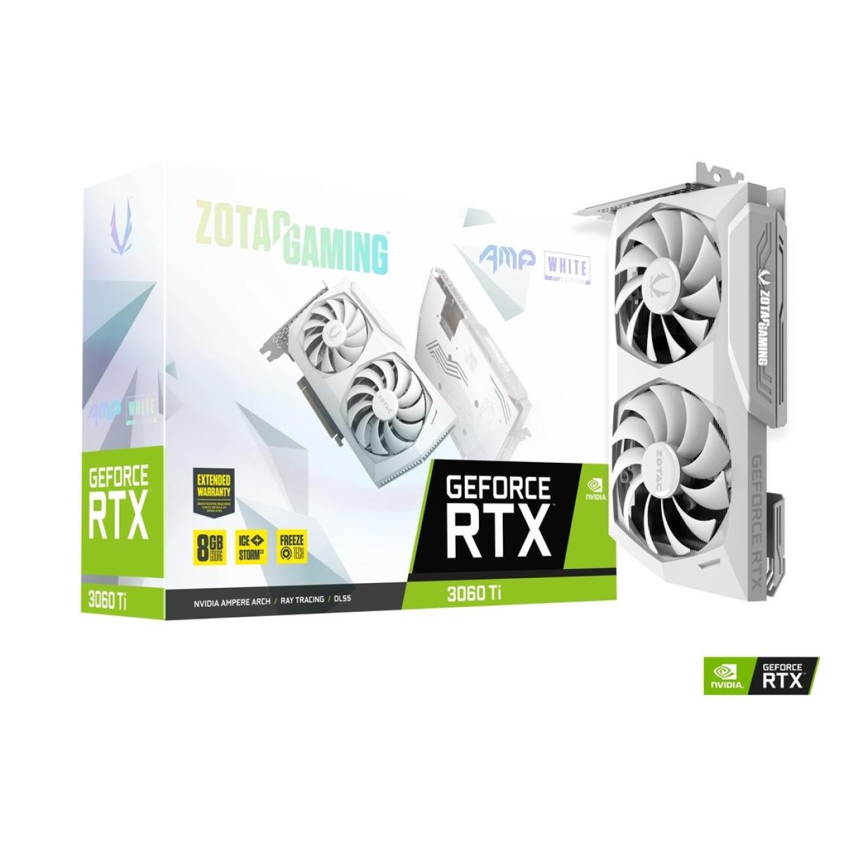 ZOTAC GAMING GeForce RTX 3060 Ti AMP White Edition 8GB GDDR6 (LHR) - Graphics Card