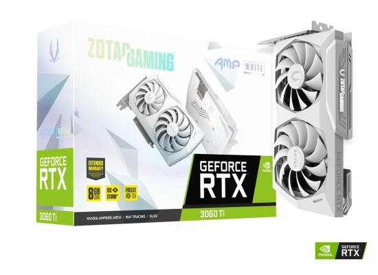 ZOTAC GAMING GeForce RTX 3060 Ti AMP White Edition 8GB GDDR6 (LHR) - Graphics Card