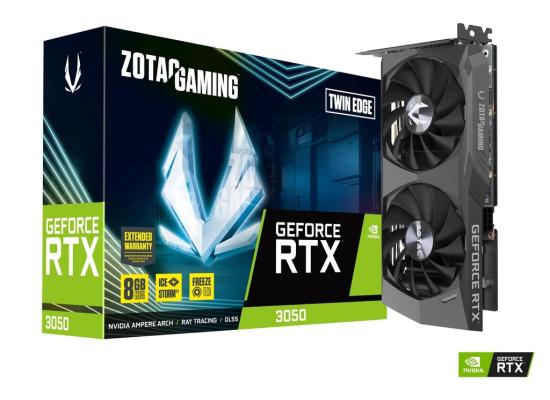 ZOTAC GAMING GeForce RTX 3050 Twin Edge 8GB GDDR6 (LHR) - Graphics Card