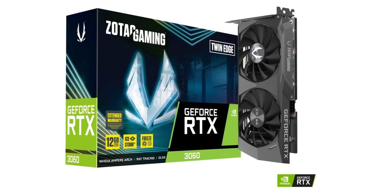 ZOTAC GAMING GeForce RTX 3060 Twin Edge 12GB GDDR6 - Graphics Card ...