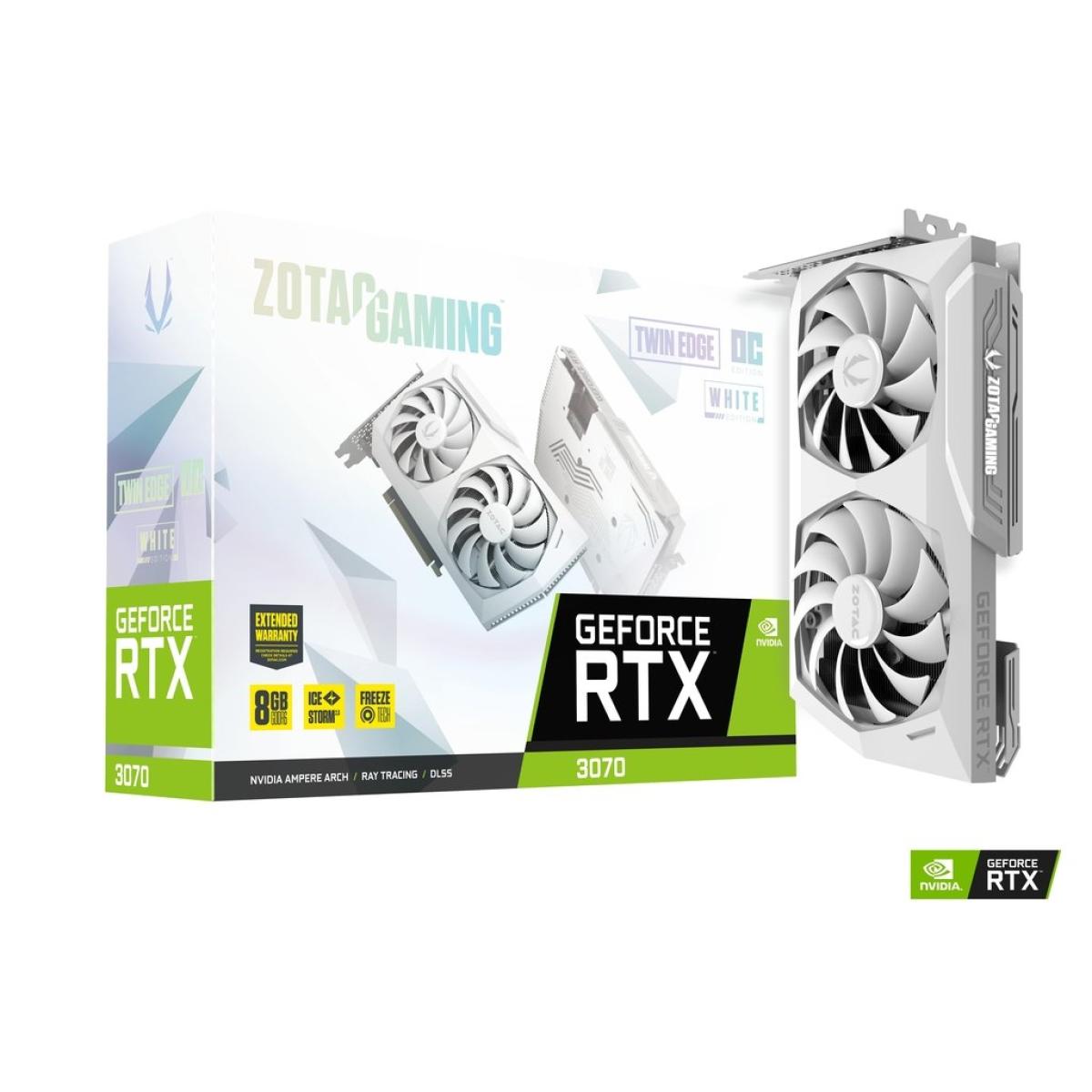 ZOTAC GAMING GeForce RTX 3070 Twin Edge OC 8GB GDDR6 LHR (White Edition) - Graphics Card