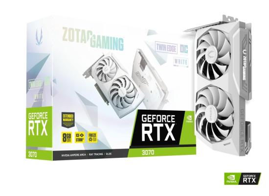 ZOTAC GAMING GeForce RTX 3070 Twin Edge OC 8GB GDDR6 LHR (White Edition) - Graphics Card