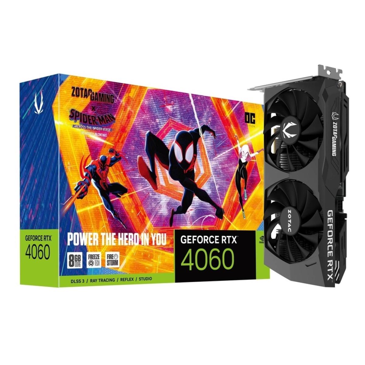 ZOTAC GeForce RTX 4060 OC 8GB GDDR6 (Spider-Man Edition) - Graphics Card