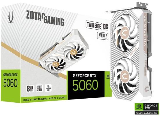 ZOTAC GAMING GeForce RTX 5060 Twin Edge OC White Edition 8GB GDDR7 - Graphics Card