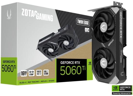 ZOTAC GAMING GeForce RTX 5060 Ti Twin Edge OC 16GB GDDR7 - Graphics Card