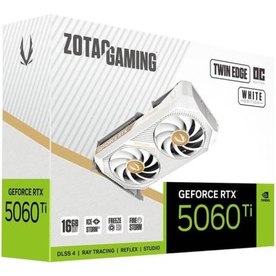 ZOTAC GAMING GeForce RTX 5060 Ti Twin Edge OC 16GB GDDR7 White Edition - Graphics Card